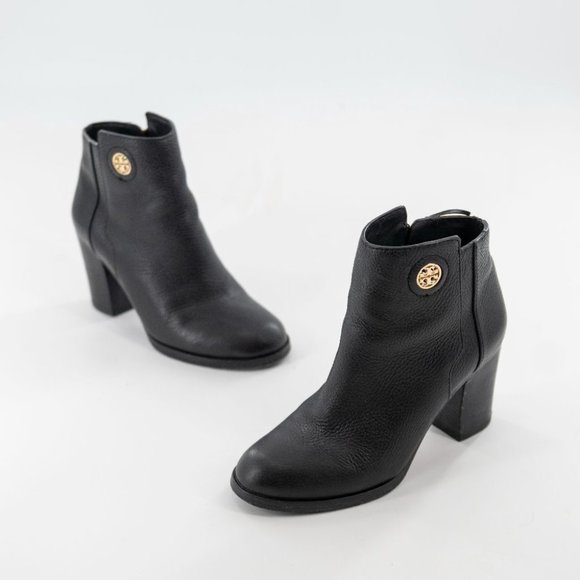 TORY BURCH Junction Leather Boots Black | 7.5 - Picture 1 of 14